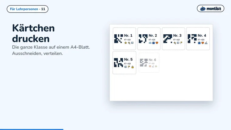 Kärtchen für die ganze Klasse drucken